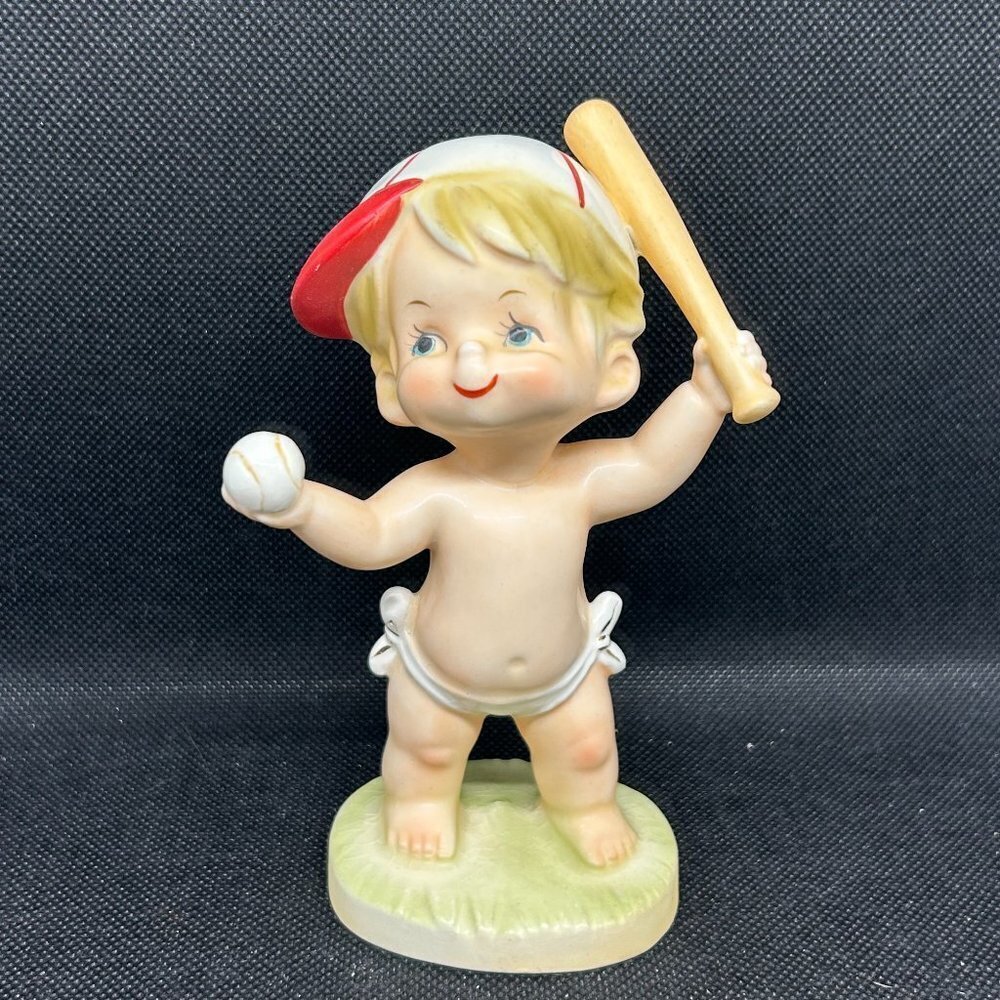 Vintage Inarco Baseball Baby Boy figurine E-5928